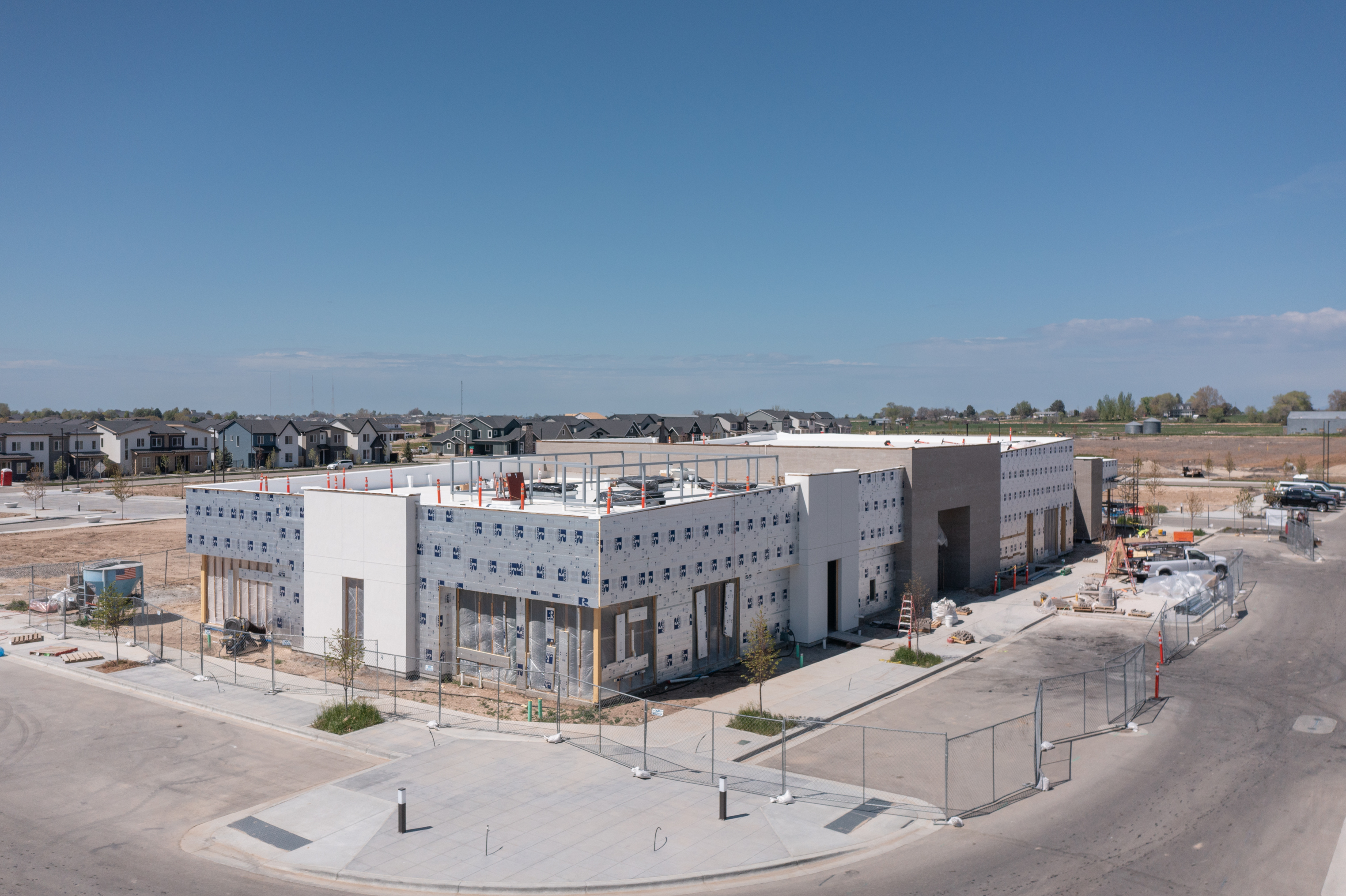 Exterior view of Pinnacle building construction