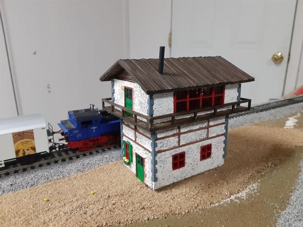 The Yard Tower is a structure in Bonnelycke’s model railroad. Photo provided by Mark Bonnelycke.