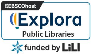 Database logo for EBSCOhost's Explora with the text Funded by LiLI