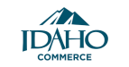 mountains graphic with text below: Idaho Commerce