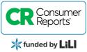 Database logo for Consumer Reports with the text Funded by LiLI