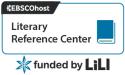 Database logo for EBSCOhost's Literary Reference Center with the text Funded by LiLI