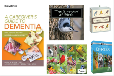 bird watching books, games, puzzles, and DVDs 