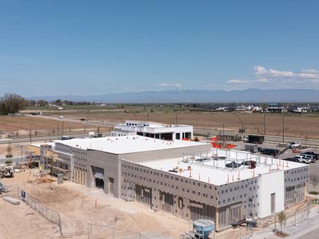 Exterior view of Pinnacle building construction